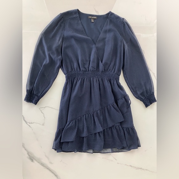 Banana Republic Dresses & Skirts - Banana Republic Navy Polka Dot Dress – Size: Petite M